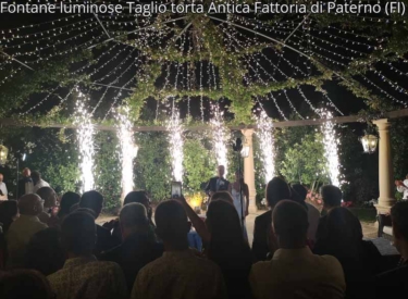 Fontane luminose Taglio torta Antica Fattoria di Paterno (FI)
