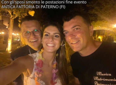 Con gli sposi smonto le postazioni fine evento ANTICA FATTORIA DI PATERNO (FI)