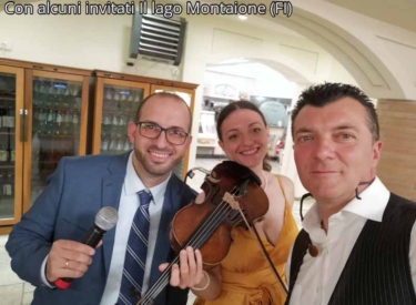 Con alcuni invitati Il lago Montaione (FI)