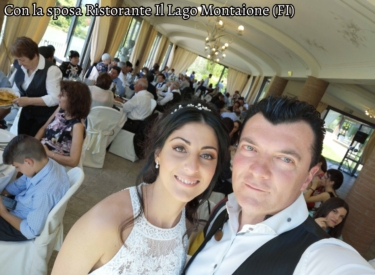 Con la sposa Ristorante Il Lago Montaione (FI)