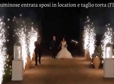 Fontane luminose entrata sposi in locatio e taglio torta (FI)